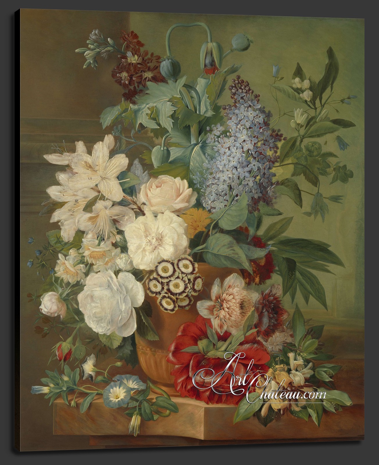 Flowers in a Terracotta Vase, after Albertus Jonas Brandt