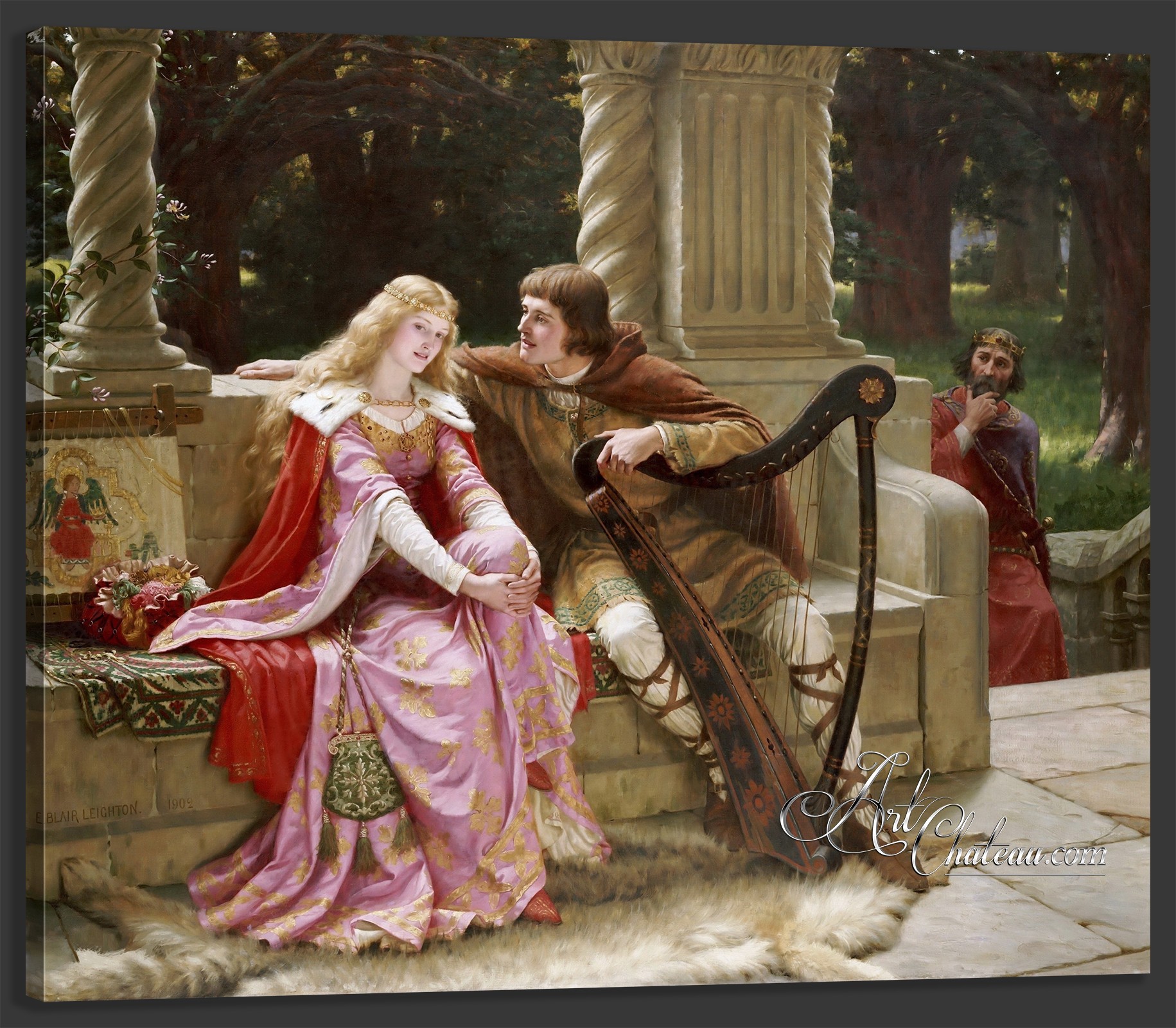 Tristan and Isolde Painting, after Edmund Blair Leighton