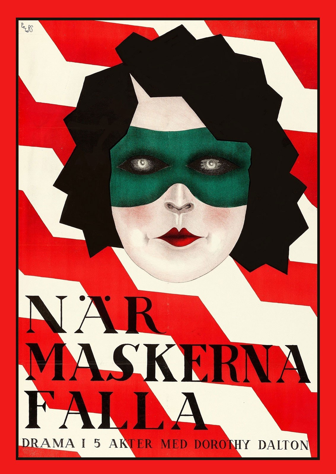 Behind Masks, c.1921, Coloration on Fine Linen