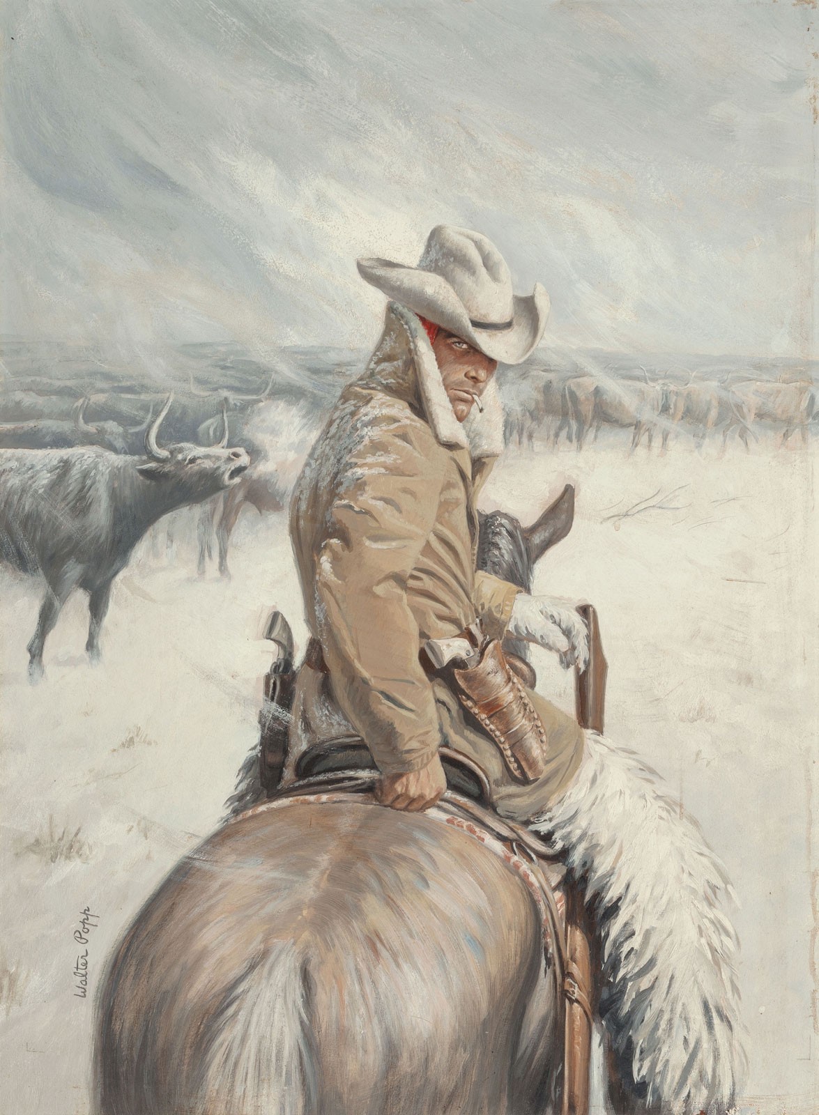 Four Texans North, Paperback Cover, c.1955, Oil on Board