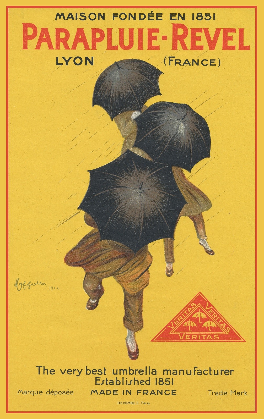 Parapluie Revel Umbrella, c.1922, Lithograph on Fine Paper
