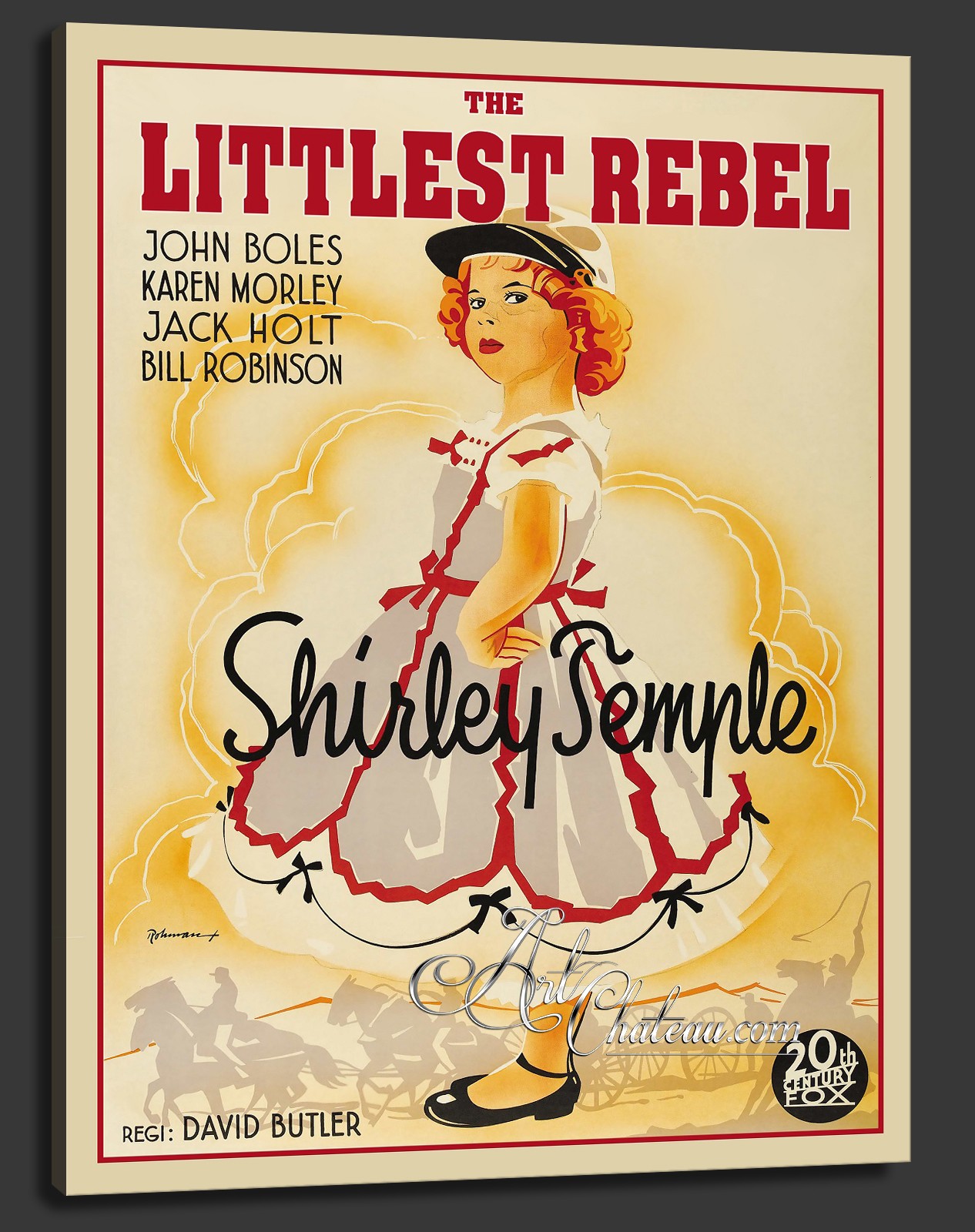 Vintage Movie Poster, The Littlest Rebel with Shirley Temple