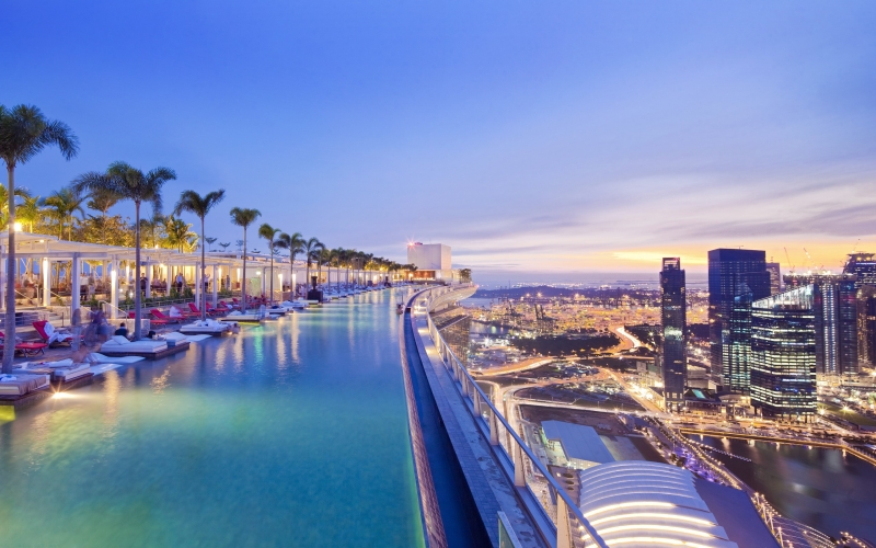 The Infinity pool, Marina Bay Sands, Singapore