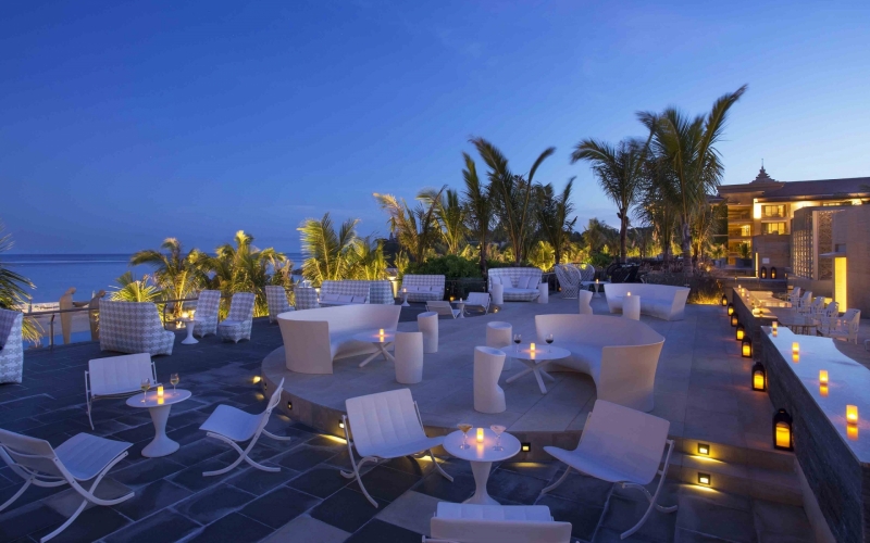 The Mulia Bali Lounge and Pool Area