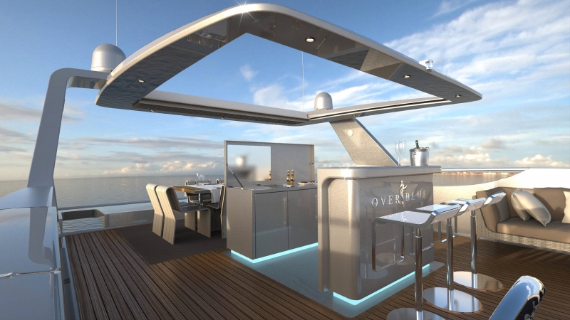 Overblue, The Amalgamation of Houseboat & Catamaran, into Dramatic Luxury