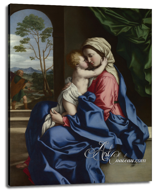 Renaissance Painting, The Virgin and Child Embracing