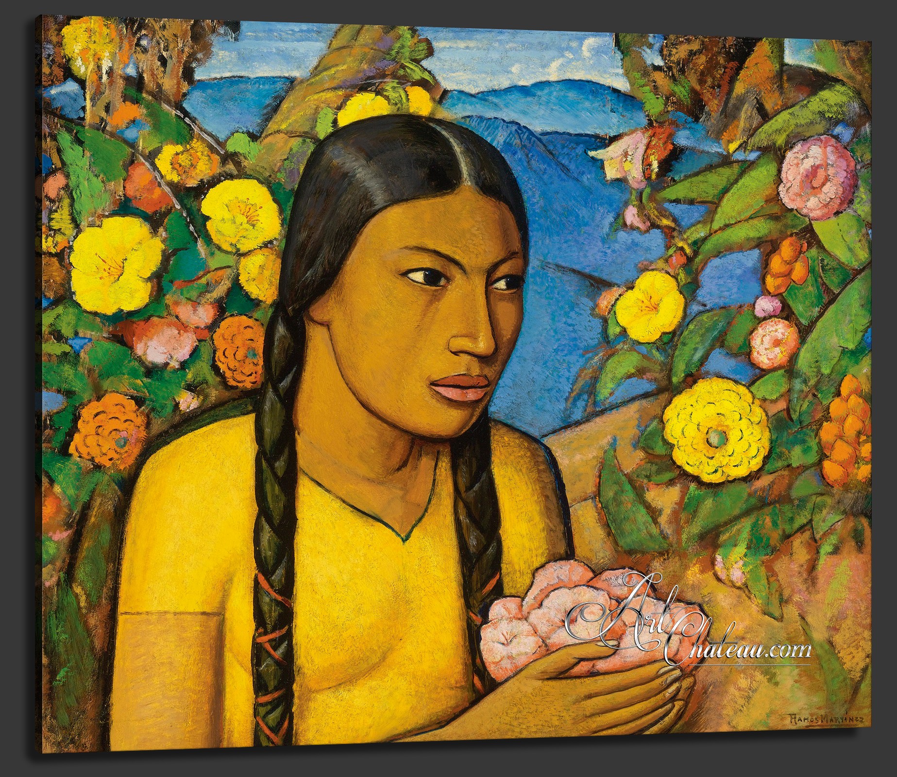 Juanita Entre Las Flores, after Alfredo Ramos Martínez