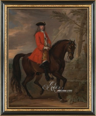 NobleMan on Horseback, after Baroque artist John Wootton