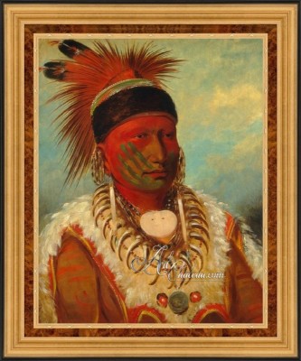 White Cloud, Chief of the Iowas, after George Catlin