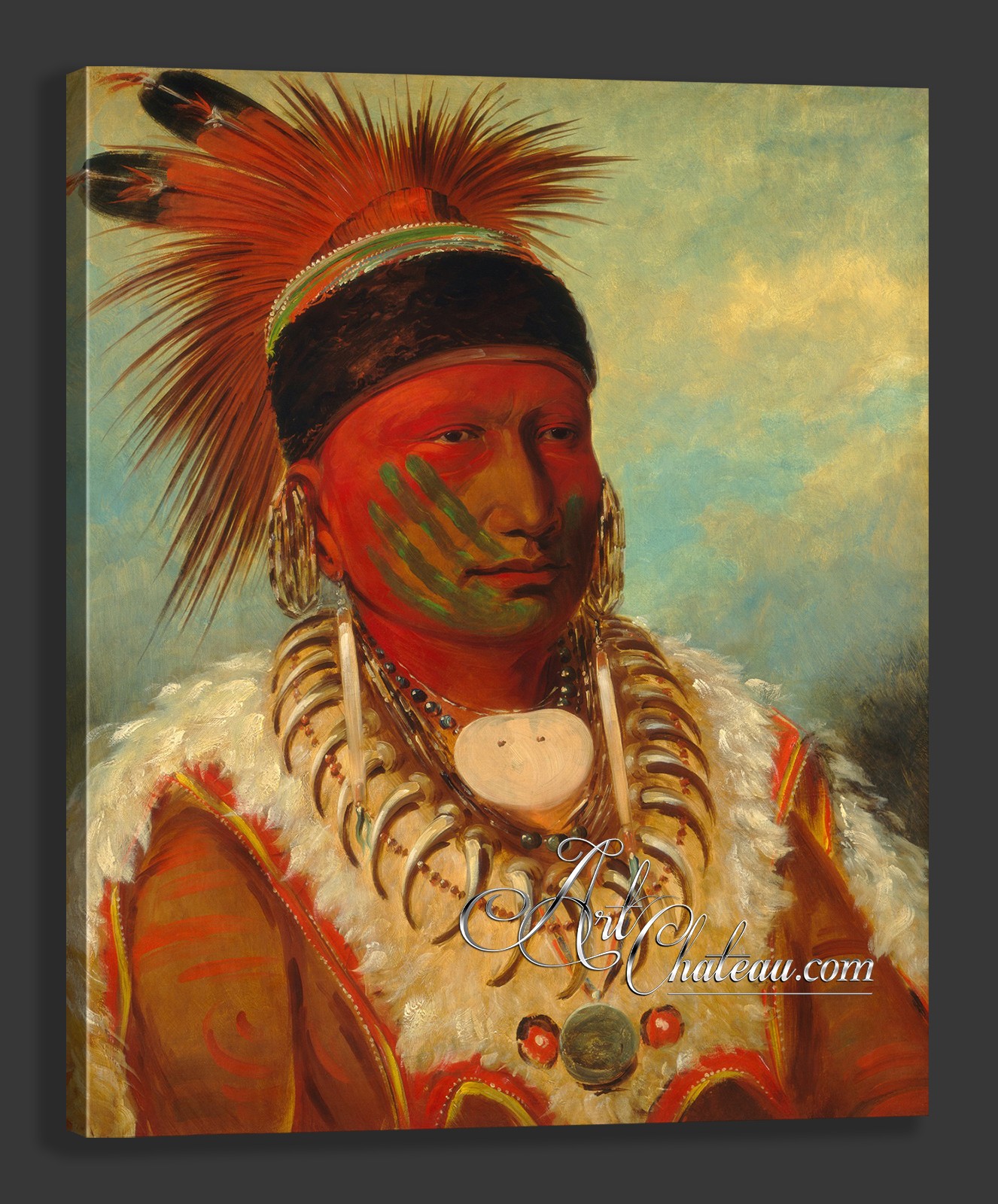 White Cloud, Chief of the Iowas, after George Catlin