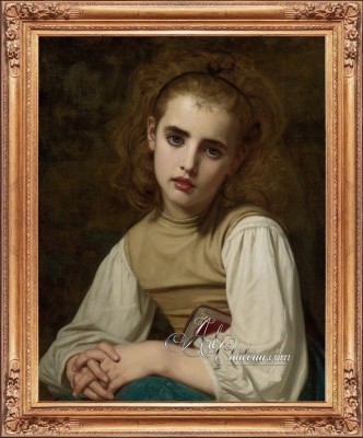 Victorian Painting of a Young Beauty, after Hughes Merle