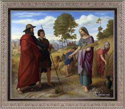 Ruth in Boaz's field, after Julius von Carolsfeld