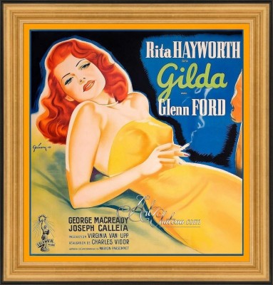 Vintage Movie Poster, Rita Hayworth Starring in Gilda