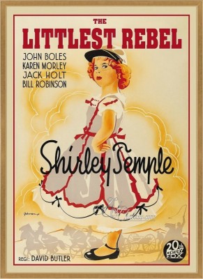 Vintage Movie Poster, The Littlest Rebel with Shirley Temple